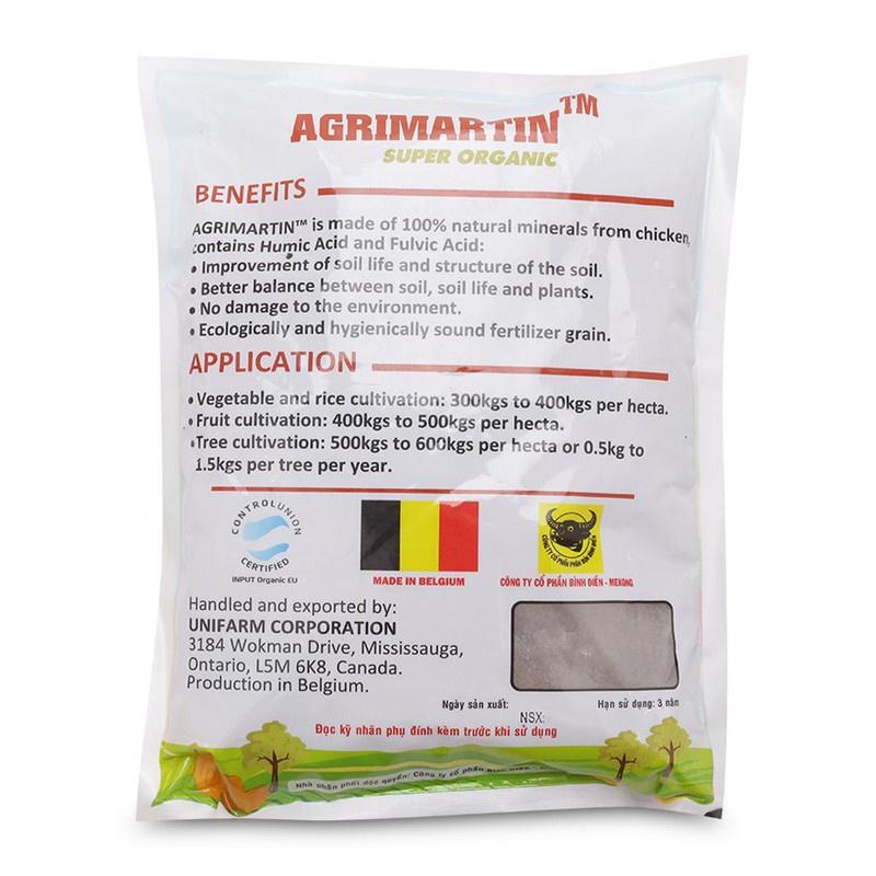 Phân Bón Hữu Cơ Agrimartin 1kg – Nhập Khẩu Bỉ Bich 1kg - KNS3758