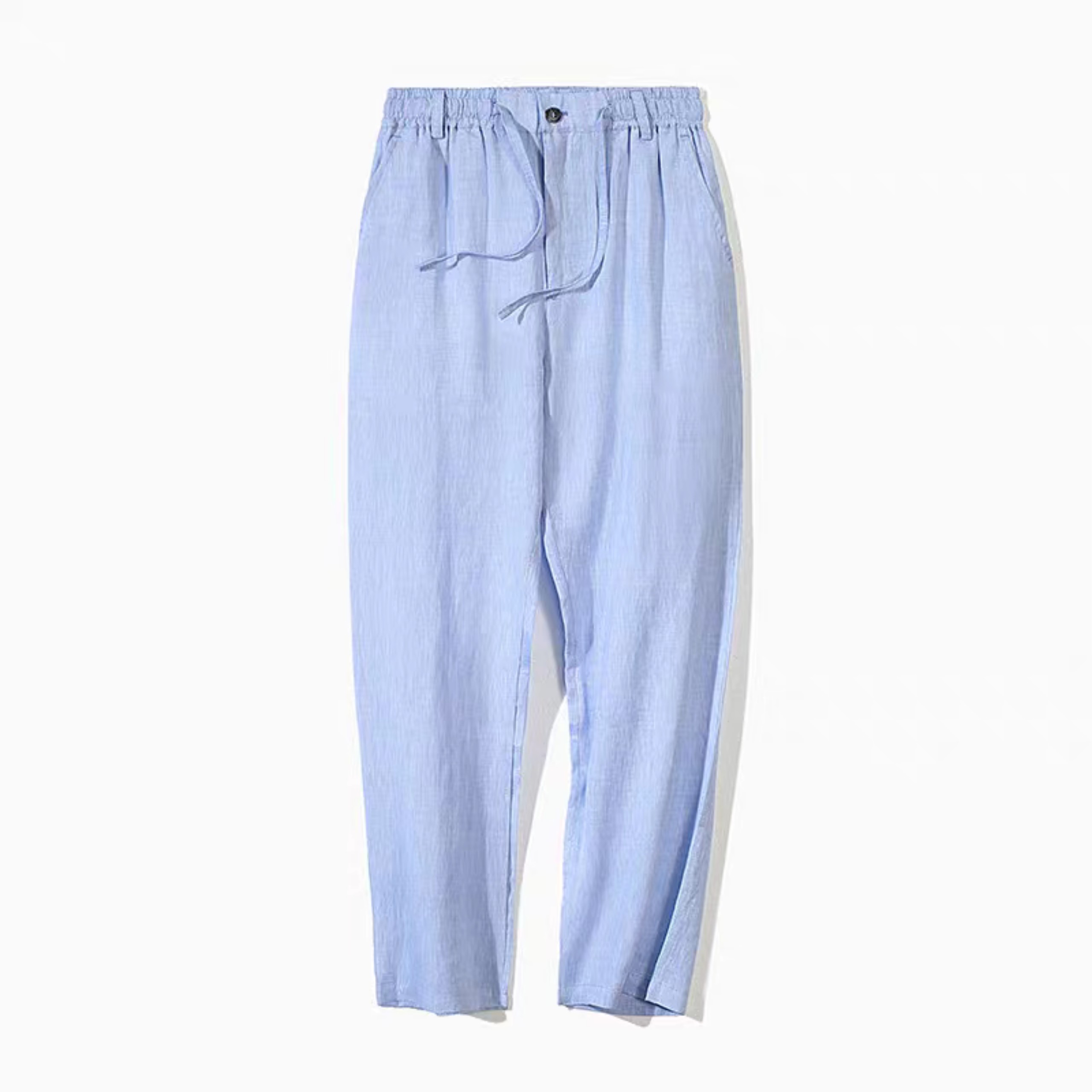 Quần linen nam , quần đi biển chất liệu thoáng mát dễ mặc có dây rút eo phối khóa cúc QD11