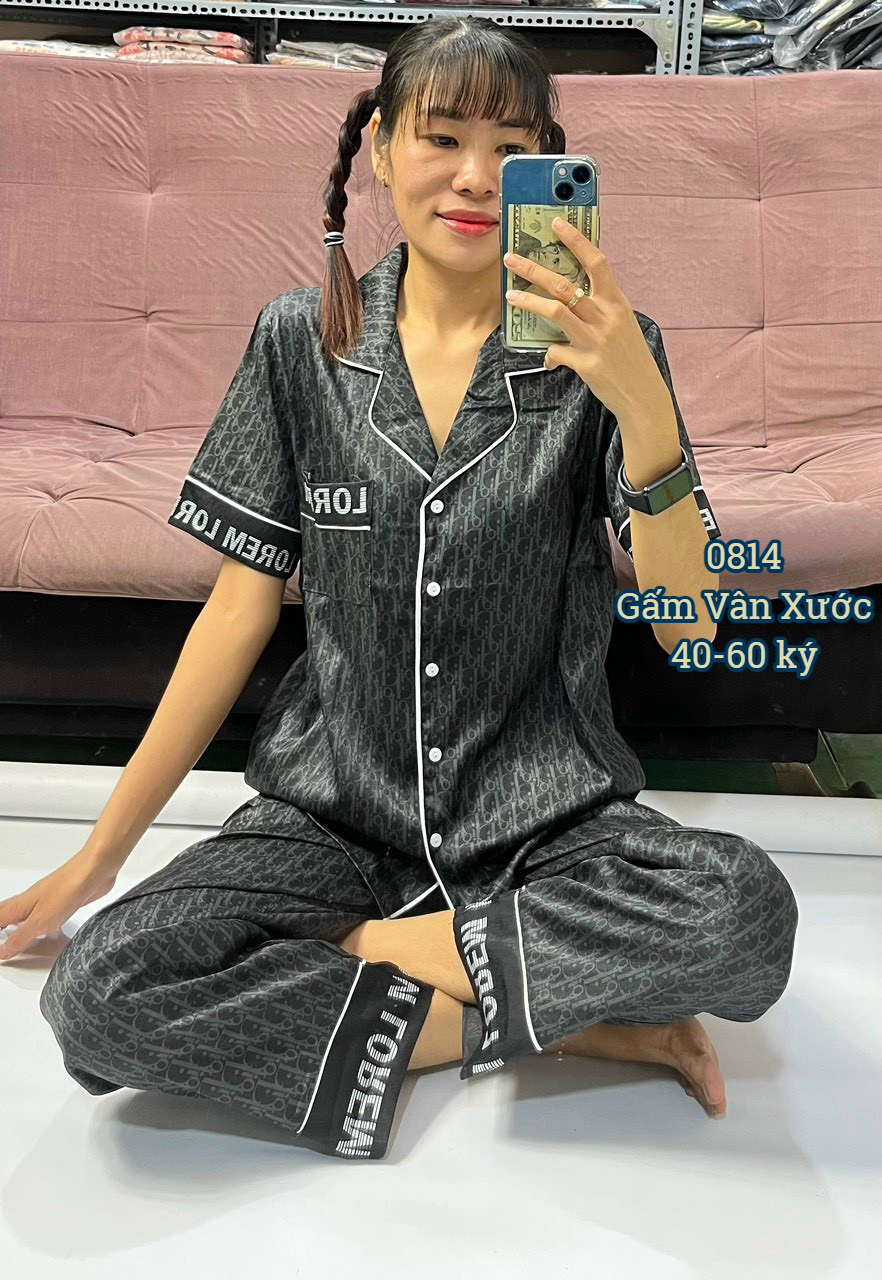 Đồ Bộ Nữ Dài Gấm Vân Xước 0814