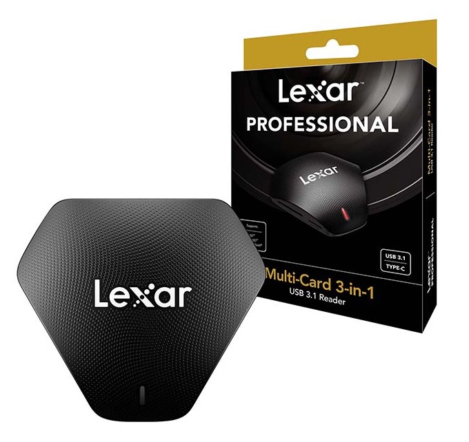 Đầu đọc thẻ Lexar Professional Multi Card 3 in 1 USB 3.1 Reader, Hàng nhập khẩu