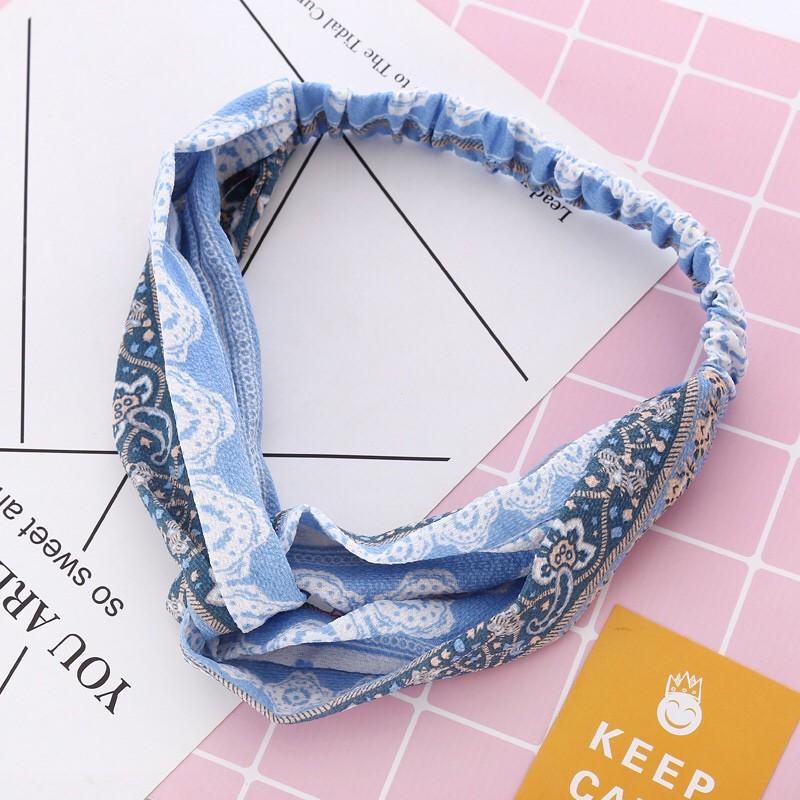 Băng Đô Nữ Turban Thổ Cẩm Hoa Nhí Basic Chất Voan Mát Lịm Sờ Cực Thích