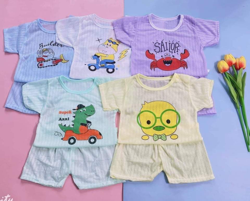 Đồ Bộ Cotton Giấy Hình Dễ Thương