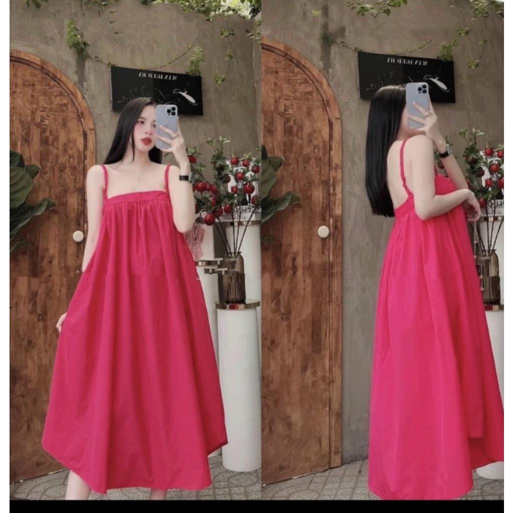 Váy Bầu 2 giây sang chảnh-Đầm Bầu Dáng Suông mùa hè Chất Mát freesize từ 45-75kg