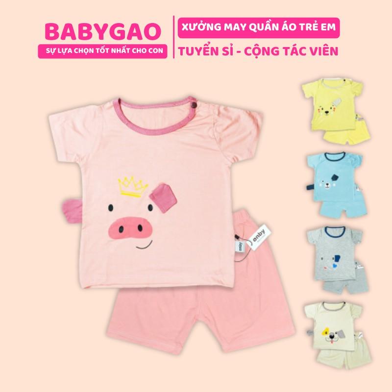 Bộ cộc cho bé thun lạnh cực mát ,mặc đi học đi chơi, 8kg- 18kg mẫu hè 2021