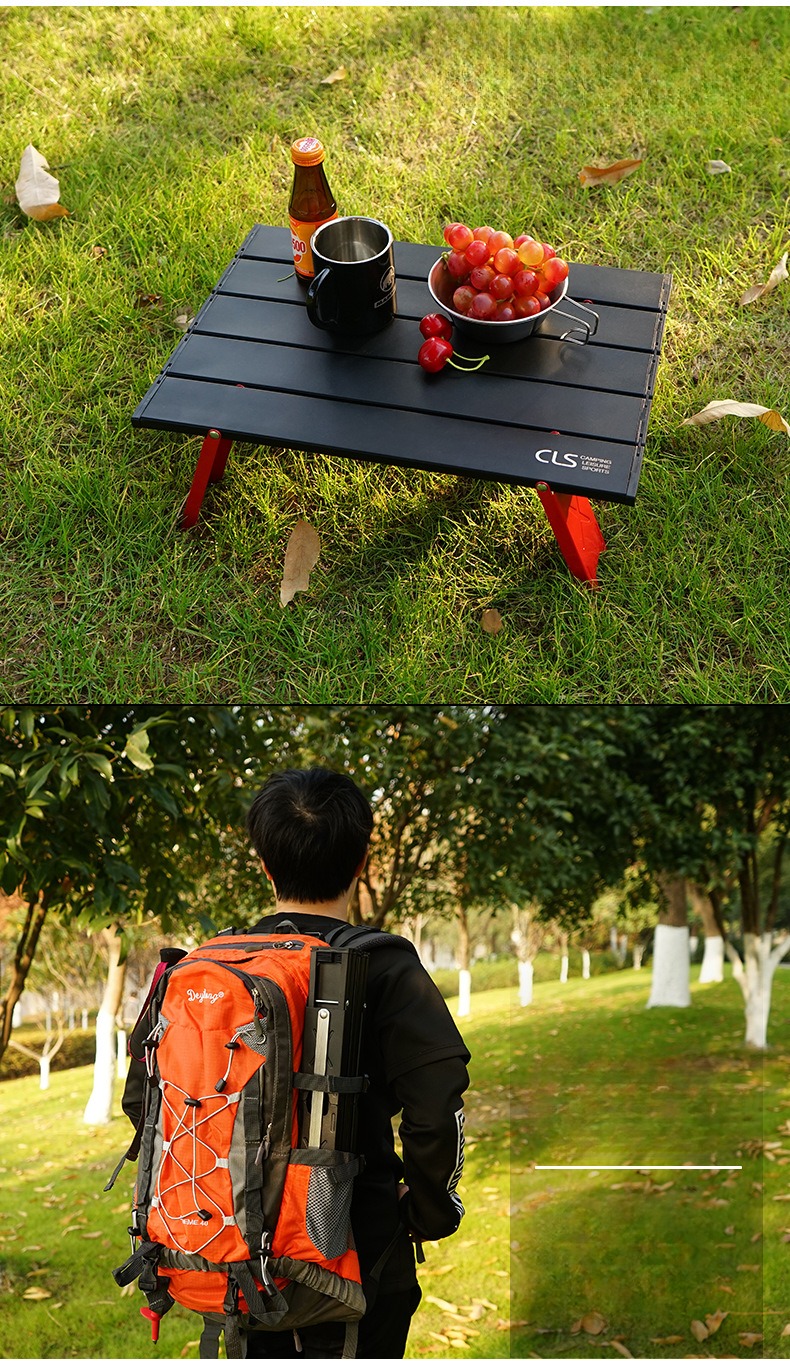 Bàn dã ngoại xếp gọn mini picnic du lịch gấp gọn bằng hợp kim nhôm nhẹ, chắc chắn, độ bền cao có túi đựng