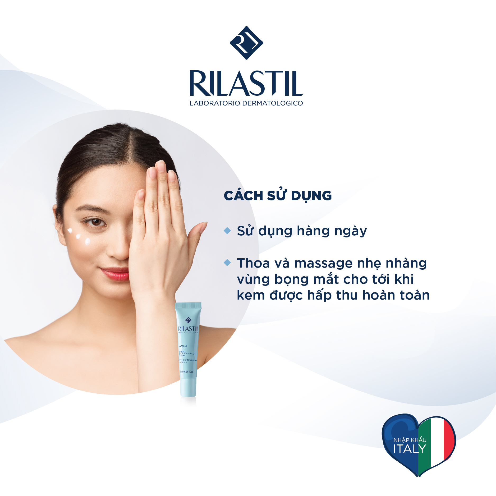 Kem cấp ẩm vùng da măt - RILASTIL AQUA EYE CONTOUR CREAM