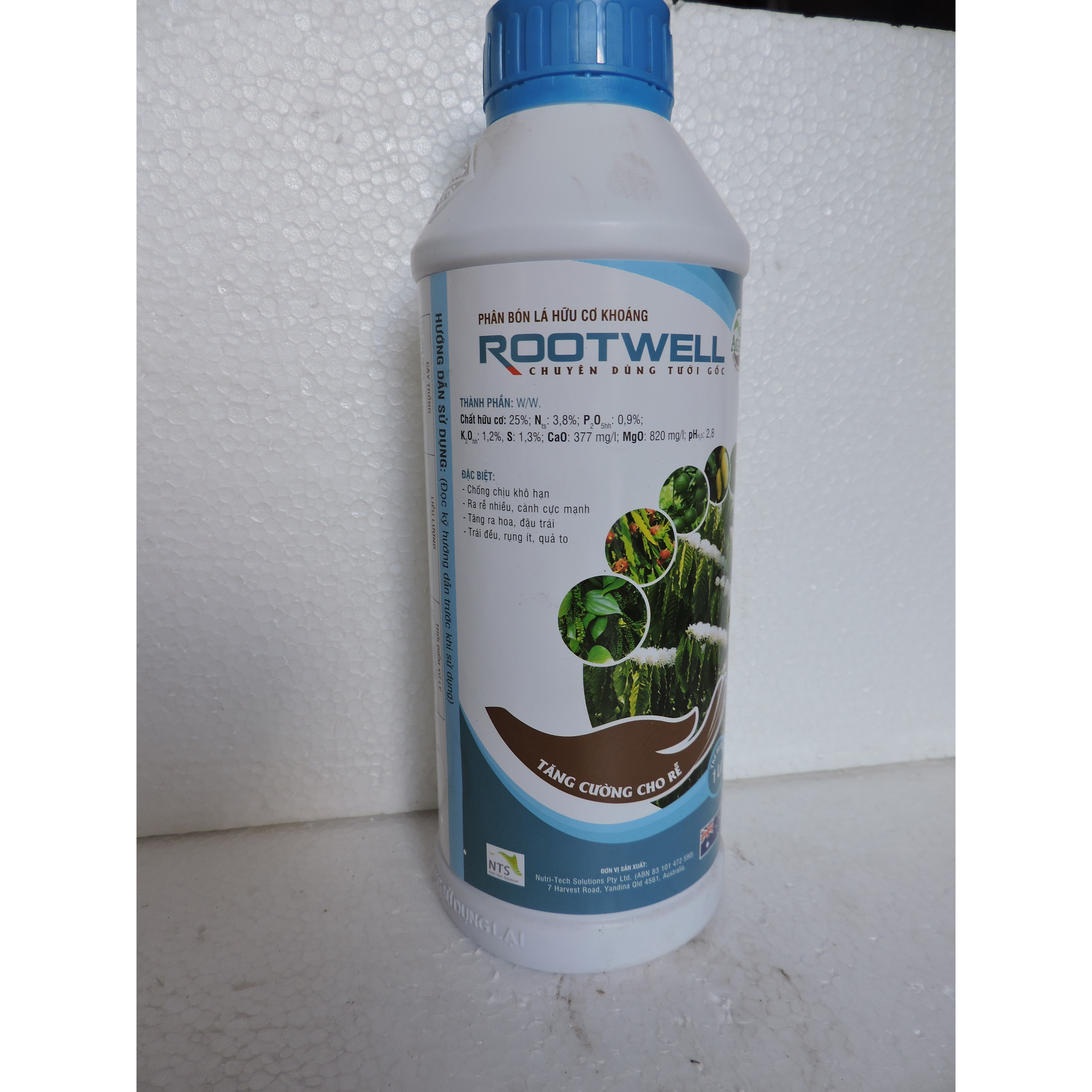 Phân Bón Lá Hữu Cơ Khoáng GOODWELL Chuyên Dùng Tưới Gốc, Giúp Cây Chống Chịu Khô Hạn, Ra Rễ Nhiều, Cành cực Mạnh, Tăng ra hoa đậu trái, ít rụng, Trái đều chai 1 lít