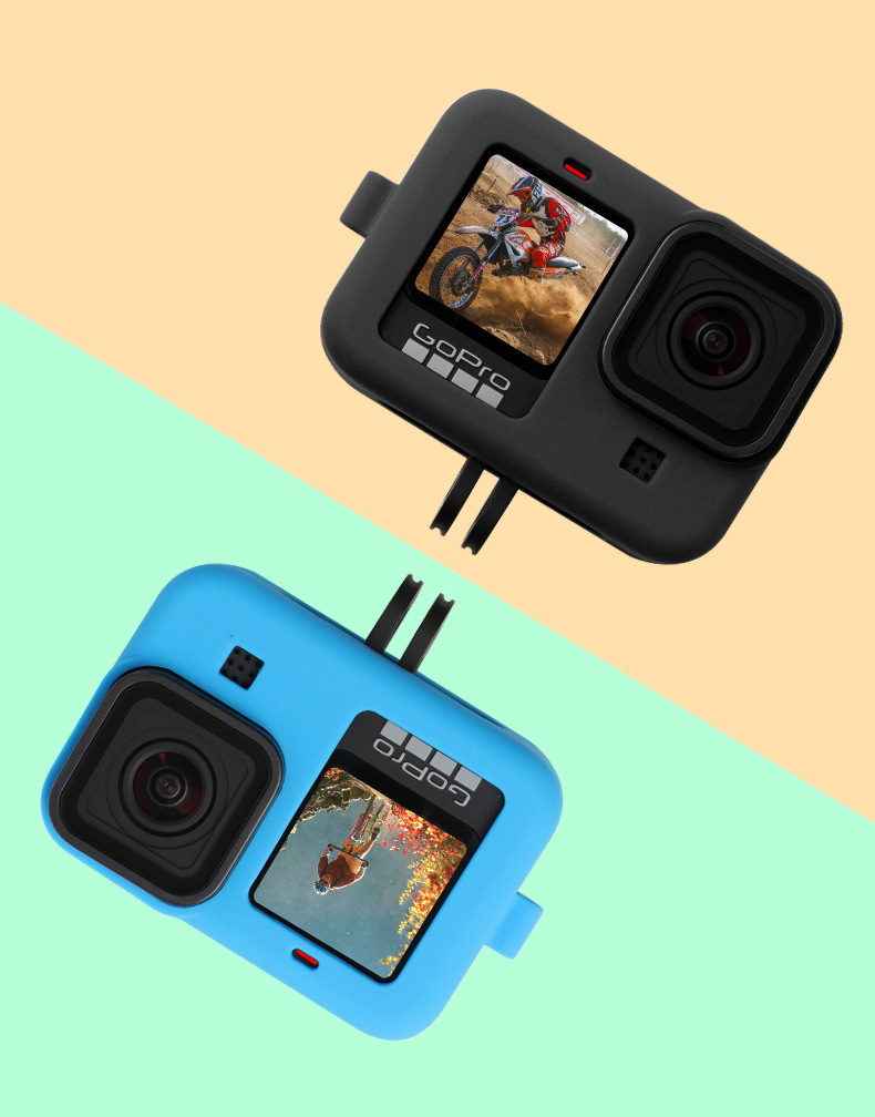 Vỏ silicon kèm nắp che cho GoPro Hero 9, GoPro Hero 10, GoPro Hero 11