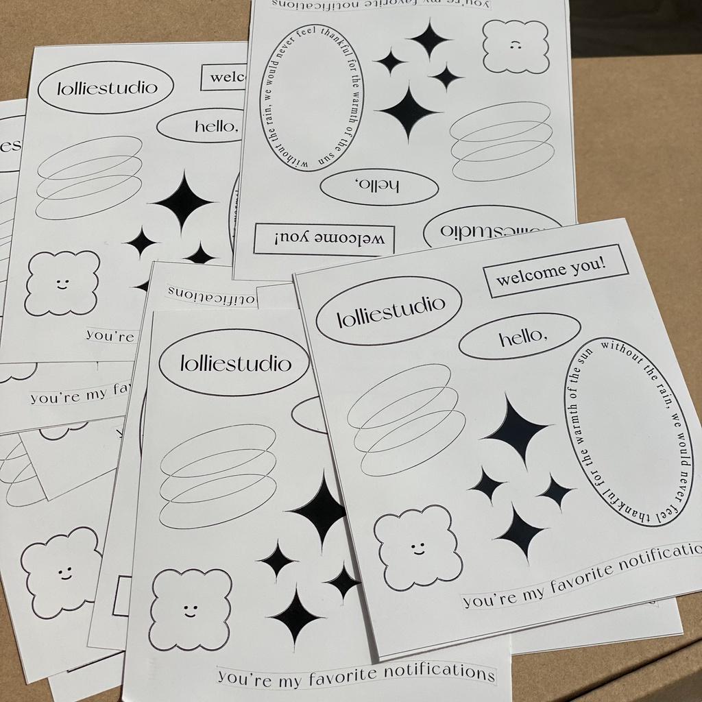 Bộ dán sticker trang trí LOLLIE STUDIO