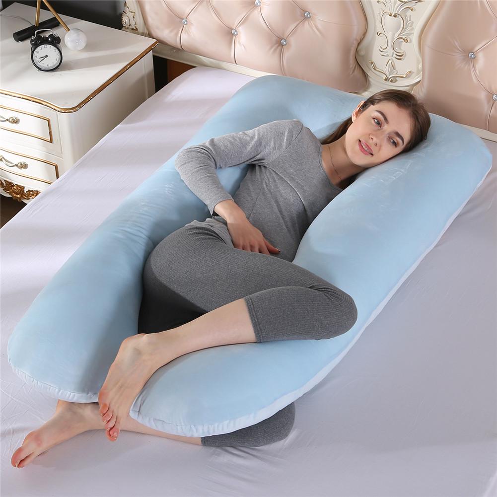 Mang Thai Gối Ngủ Hỗ Trợ Gối Chữ U Hình Cotton Đệm Bên Ngủ Cho Bé Bú Đọc Miếng Lót Cơ Thể Giảm Đau Khủng