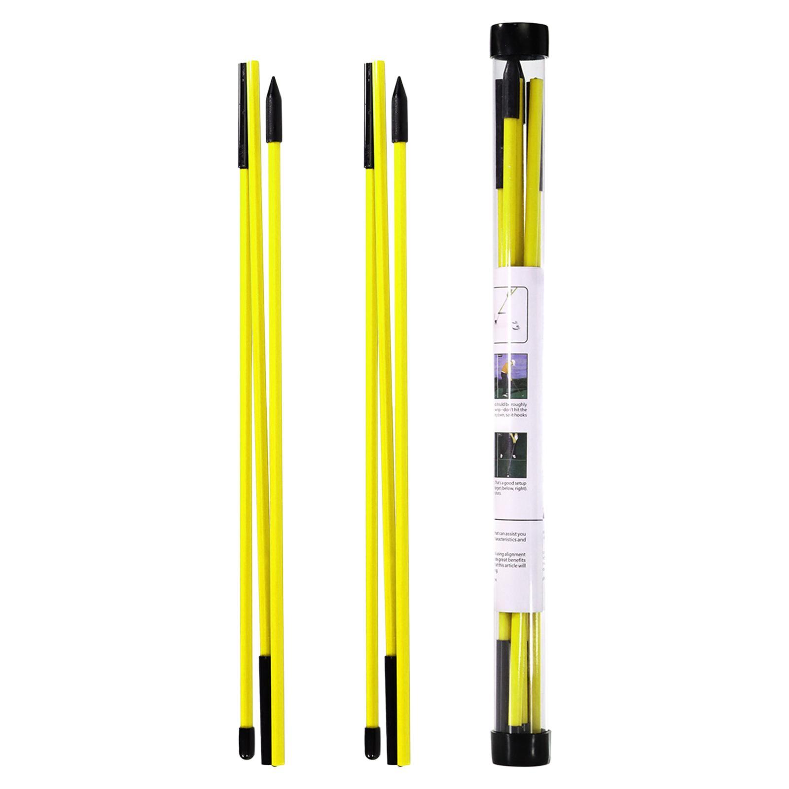 Set of 2 Golf Alignment Sticks Foldable Golf Training Aid Anti-Flip Posture Corrector Putting