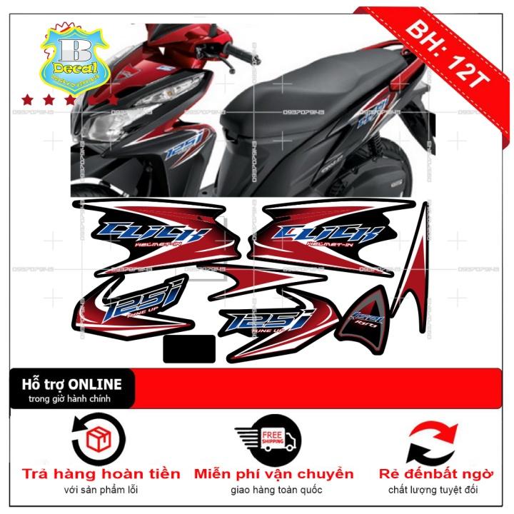 Tem rời Click 125i đỏ đen mẫu zin