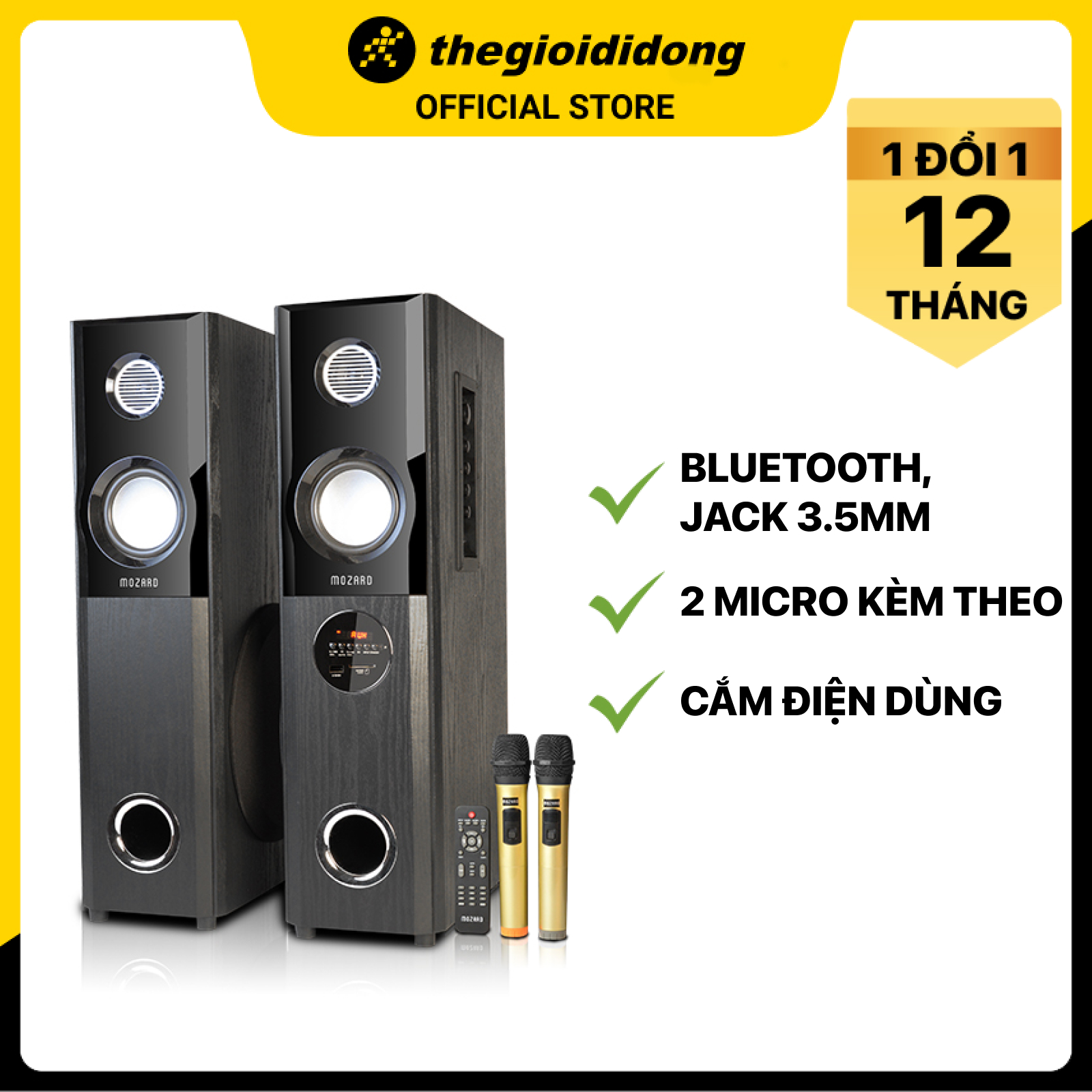 Loa Tháp Bluetooth Mozard M101 Đen - Hàng chính hãng