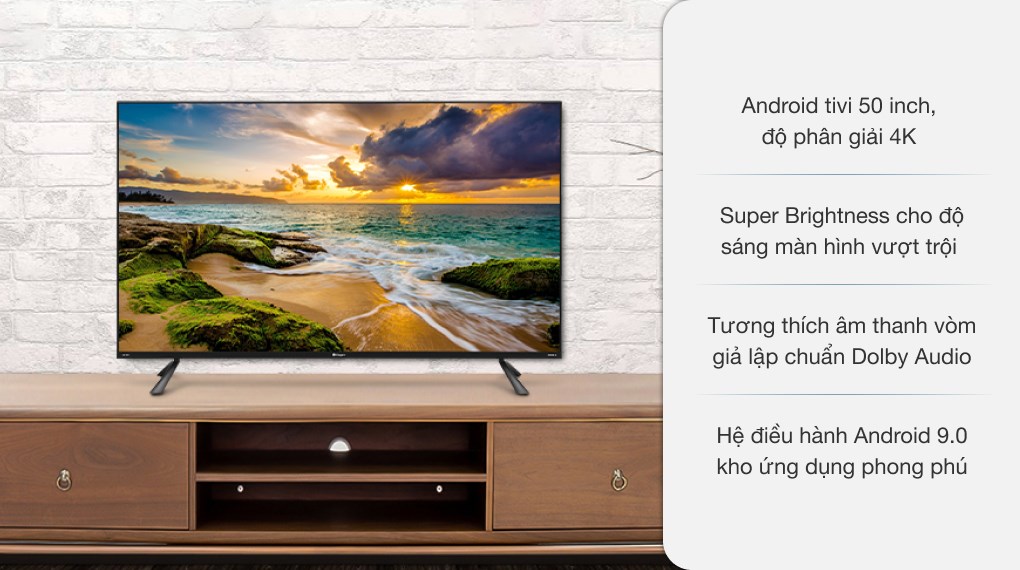 Android TV Smart Tivi Casper 4K 50 Inch 50UG6100 -Bảo Hành 2 Năm - Hàng chính hãng