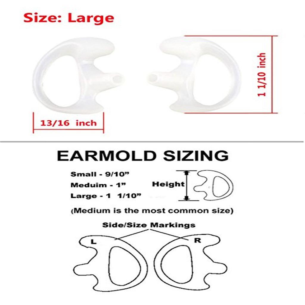 10 Pairs Replacement Earbud for Acoustic Tube Earpiece