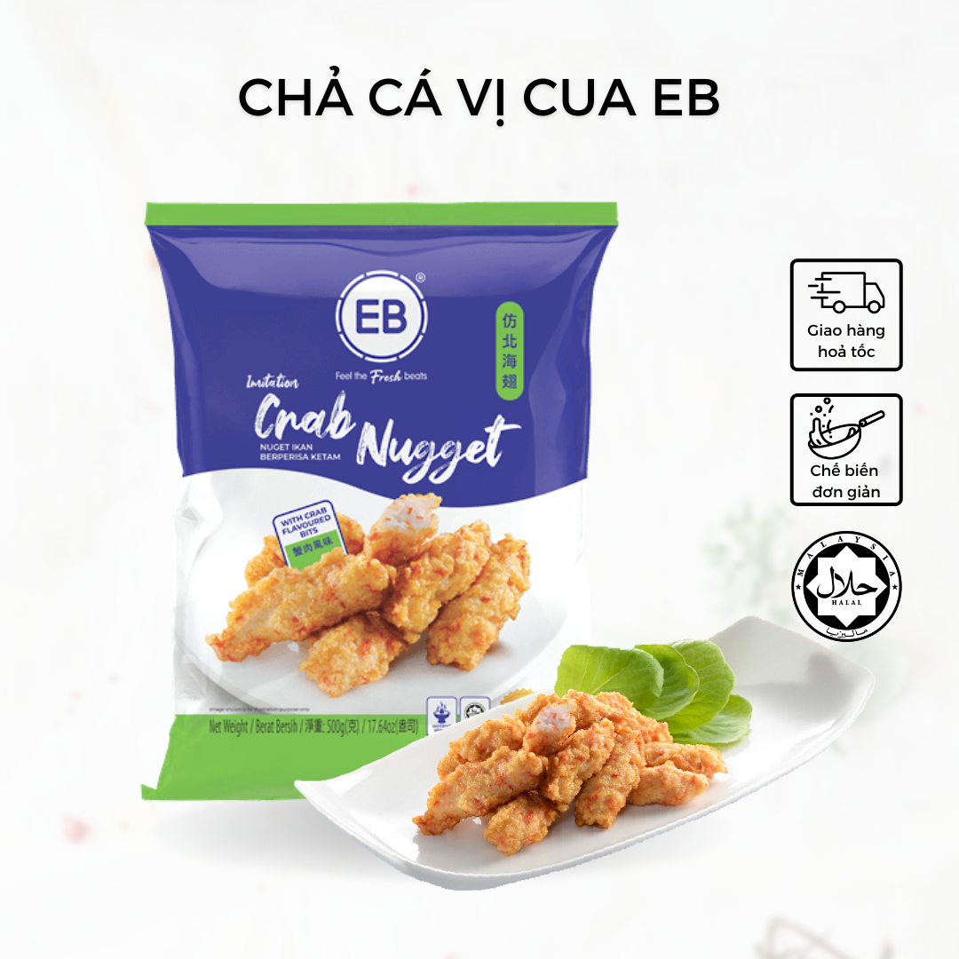 Chả cá vị cua EB Malaysia 500g - Imitation Crab Nugget EB - Viên Thả Lẩu Malaysia