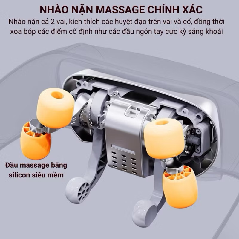 Máy Massage Cổ Vai Gáy RL-20, Con Lăn Silicon Không Gây Đau - Đai Massage Đa Năng Mô Phỏng Kỹ Thuật Massage Số 8