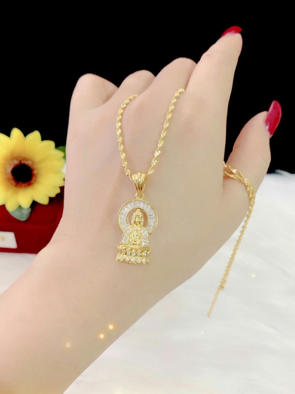 Dây chuyền nữ mặt Mẹ Quan Âm xi mạ vàng 18k cao cấp EKP626