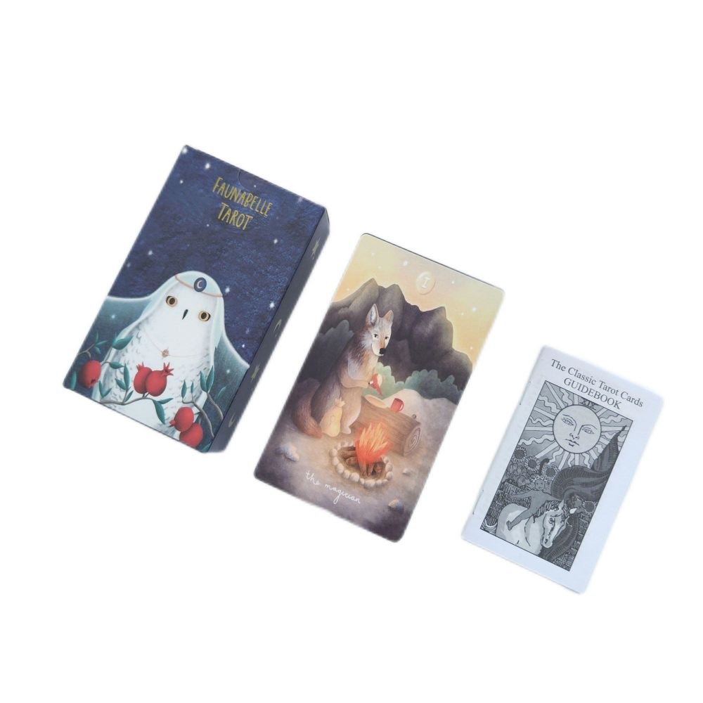 Bộ Bài Cute Ghost Tarot 78 lá 7x12 cm tặng đá thanh tẩy