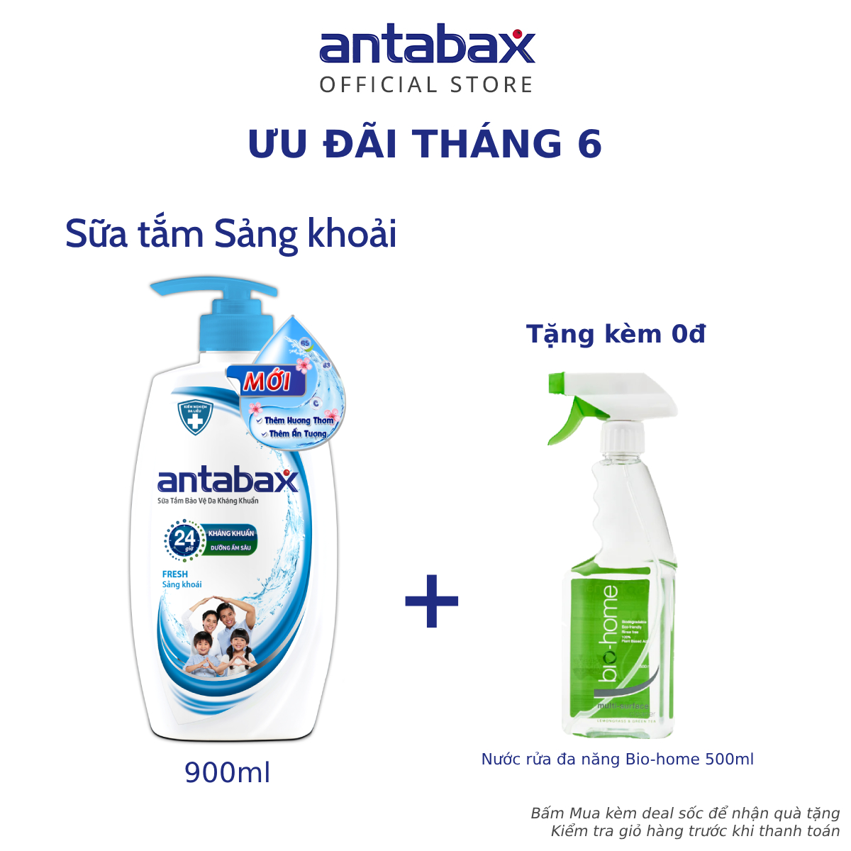 Sữa Tắm Bảo Vệ Da Kháng Khuẩn Antabax Fresh Sảng Khoái 900ml