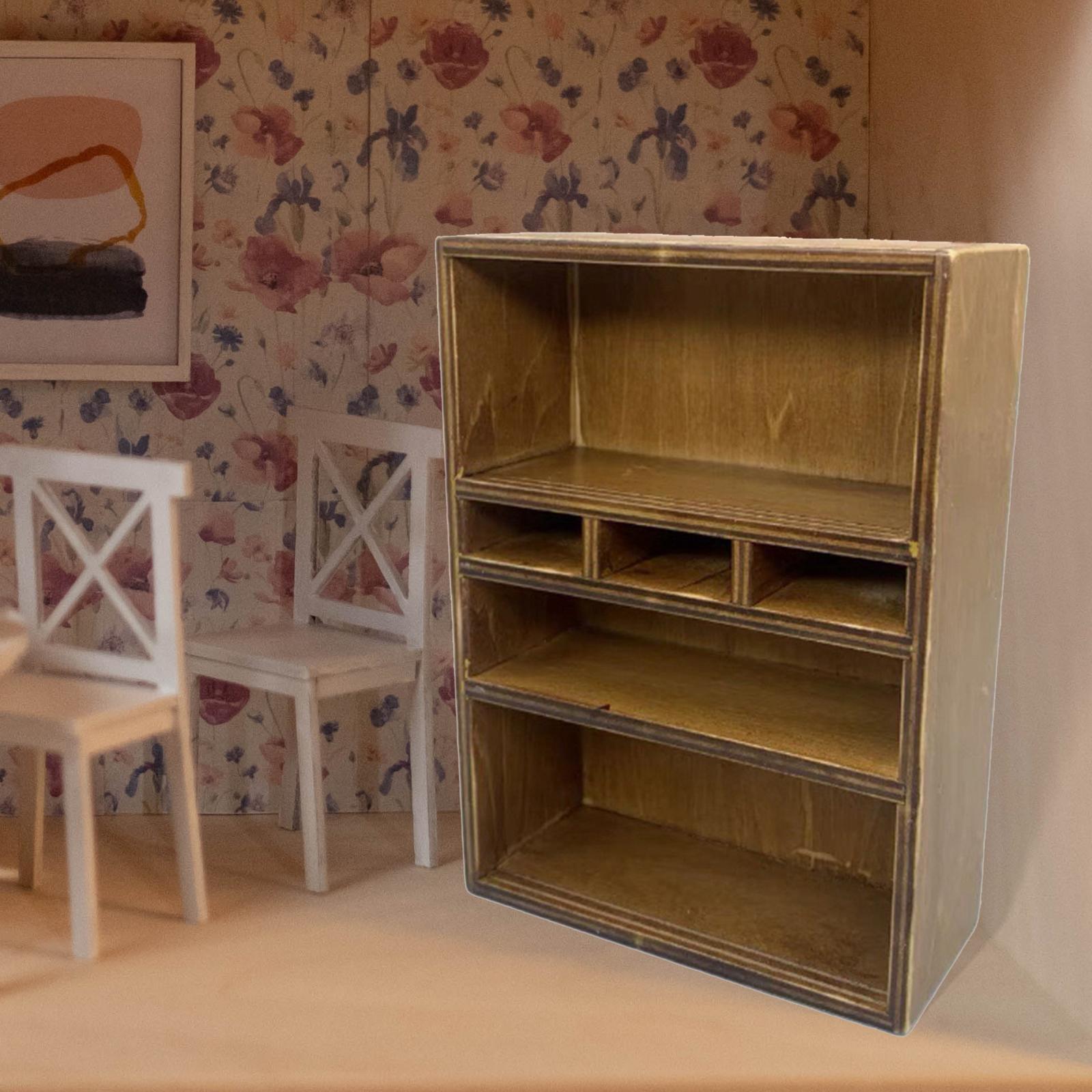1/12 Dollhouse Cabinet Dollhouse Decor Accessories for Kitchen Decor