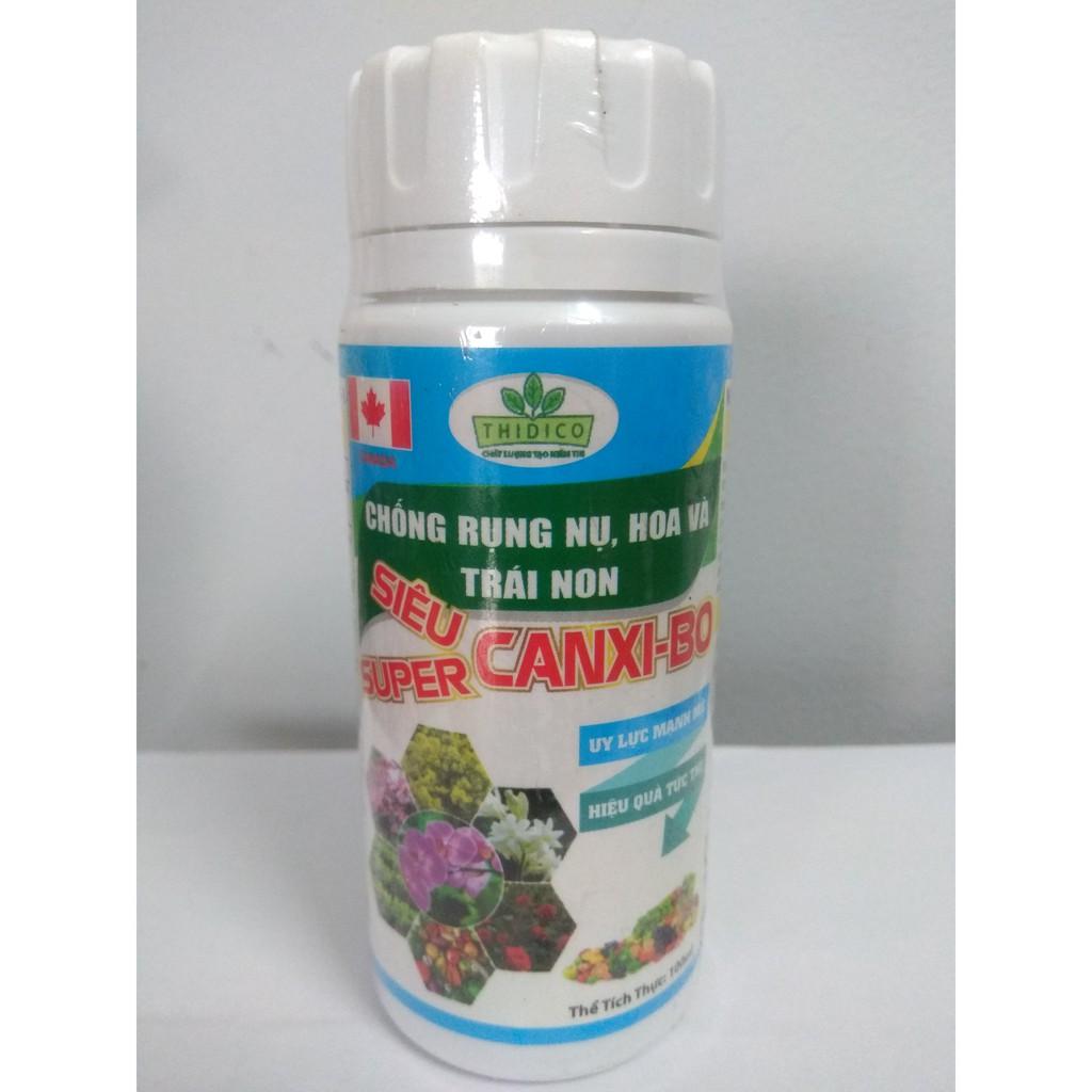 Phân bón vi lượng Super Canxi - Bo chống rụng nụ, hoa và trái non - chai 100ml TD