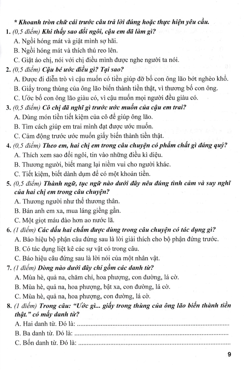 Bộ Đề Kiểm Tra Môn Tiếng Việt Lớp 4 - Tập 1 _HA
