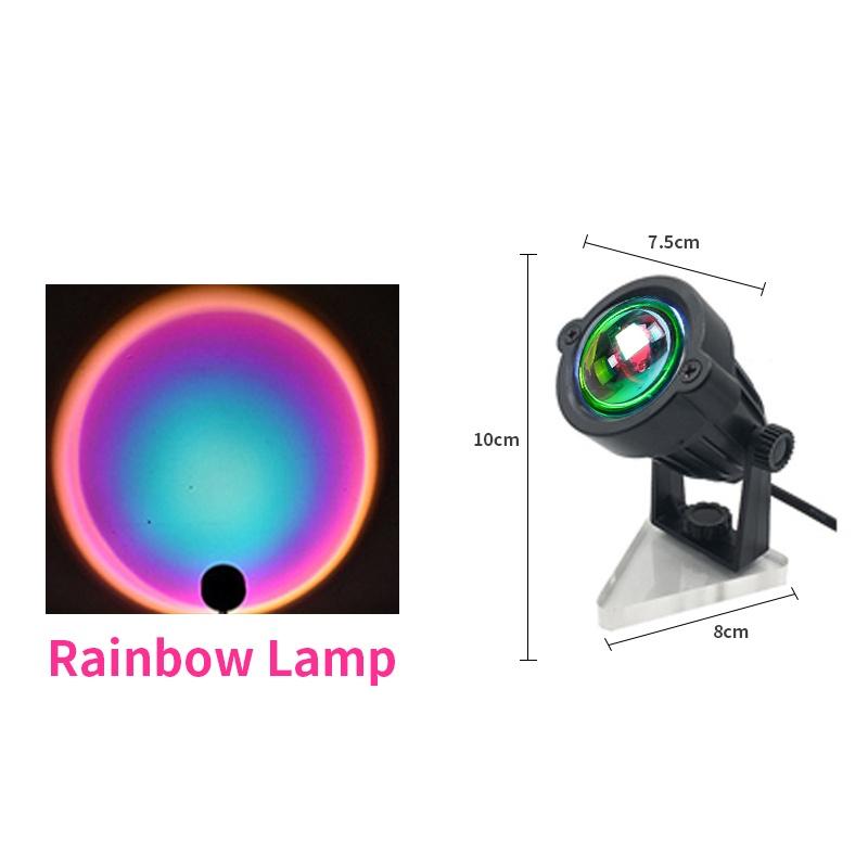 Đèn Led Chiếu Hình Mặt Trời Lặn Cổng Usb Trang Trí Tường Phòng Ngủ