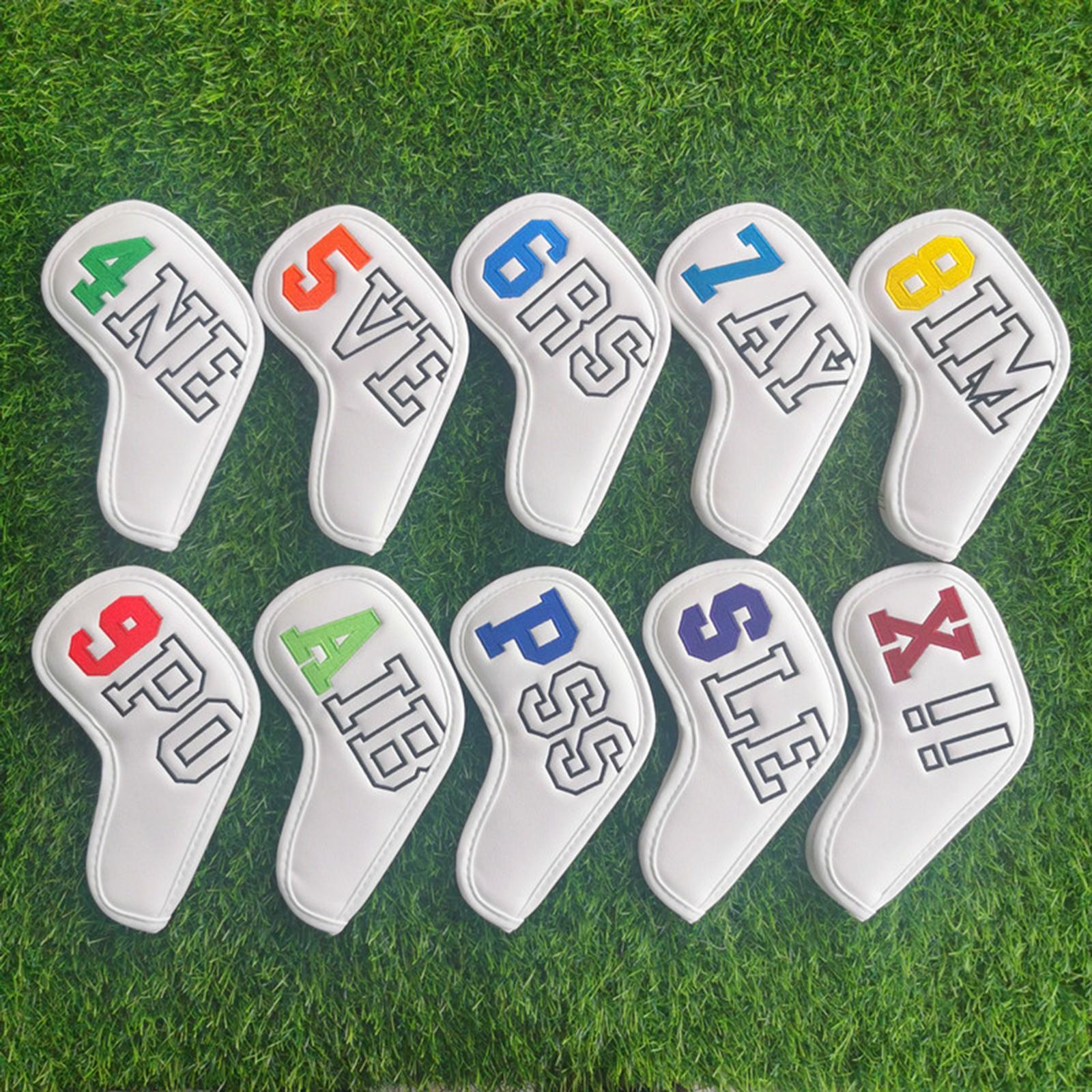 Golf Iron Headcover Set Wedges 4-9,P,S,A,X Club Head Cover Protector
