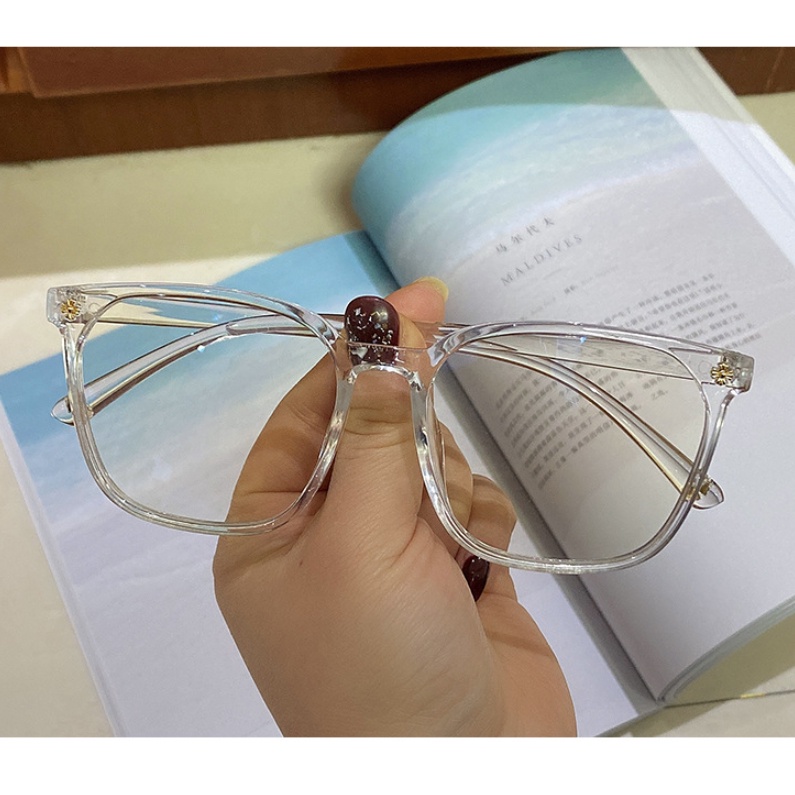 Gọng kính mắt nam nữ dáng vuông chất liệu nhựa dẻo - ms48