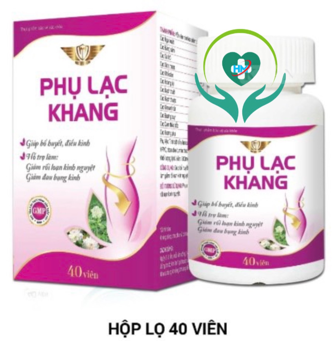 Phụ lạc khang - hôp 40 viên - giúp bổ huyết, điều kinh, giảm rối loạn kinh nguyệt, giảm đau bụng kinh.