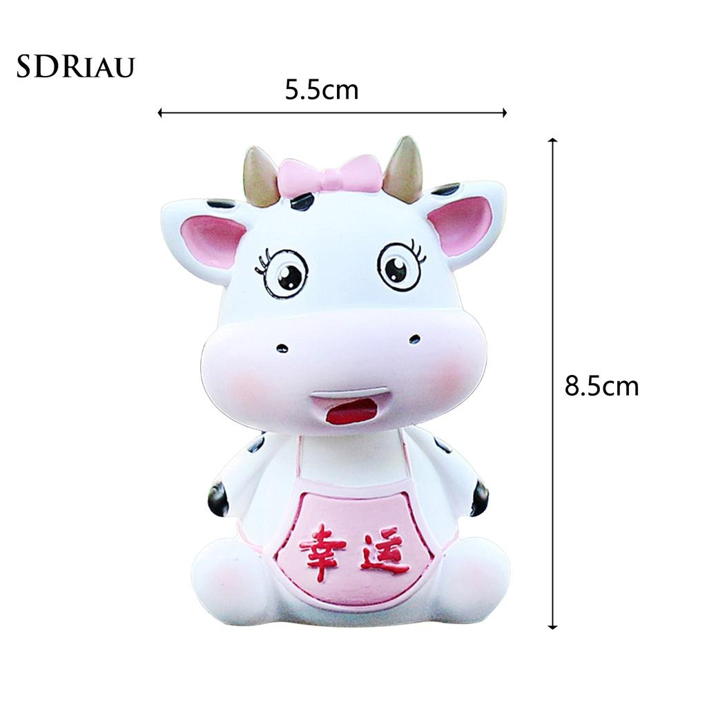 Mô Hình Bò Sữa Lắc Đầu Trang Trí Xe Hơi