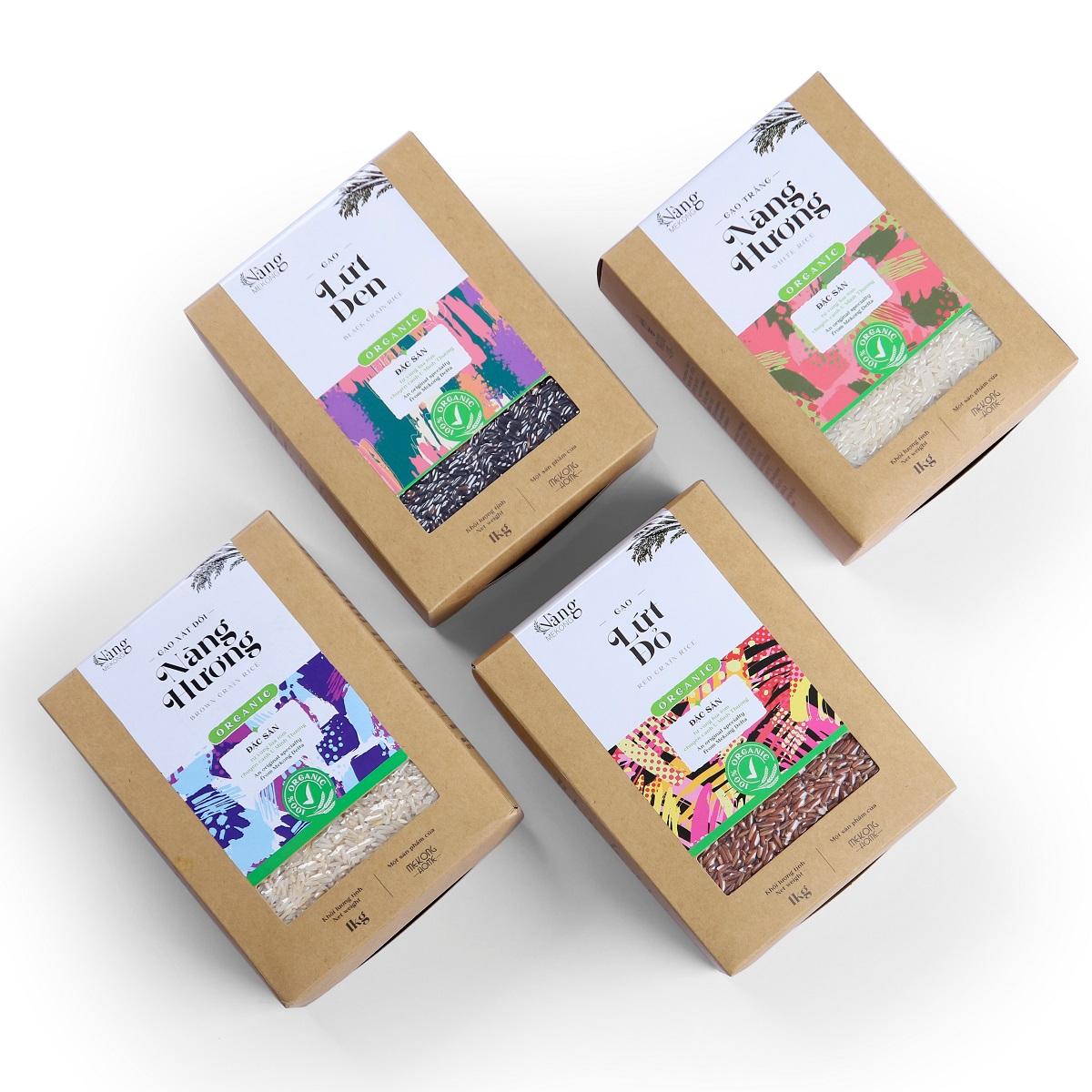 COMBO 2kg - Gạo Hữu Cơ XÁT DỐI Nàng Hương - Nàng MEKONG - 100% Organic