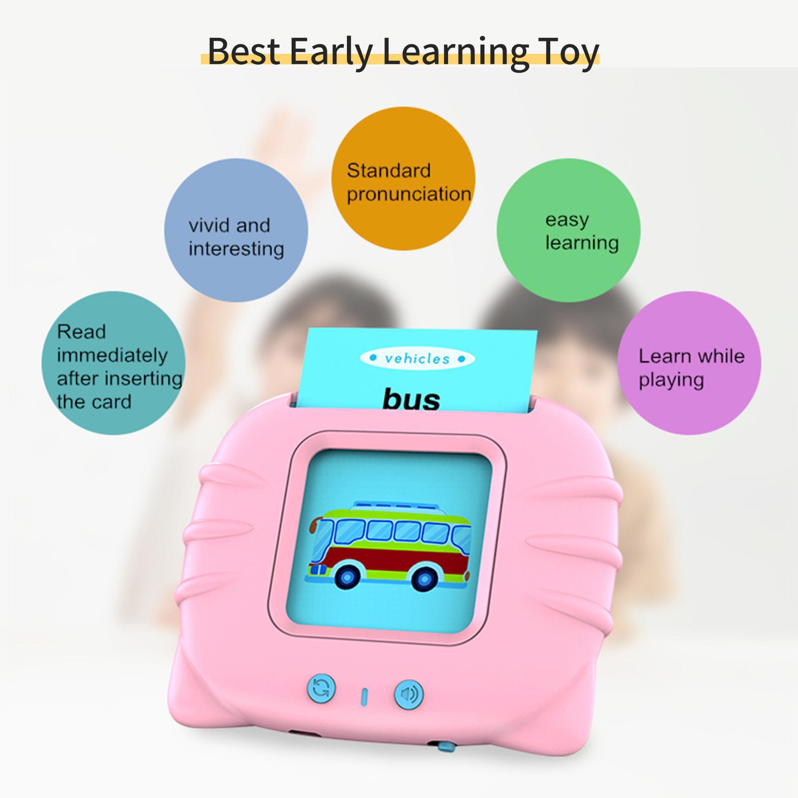 Talking Flash Cards Learning Toys for Toddlers 0-3 Years with Sound Effect English Reading Early Learning