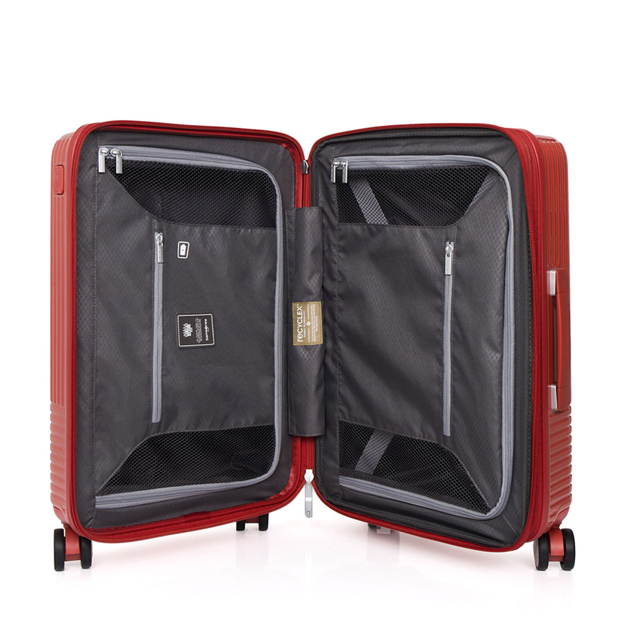 Vali kéo Samsonite TSA APINEX SPINNER:Hệ thống 4 bánh xe đôi xoay 360° với nút chặn Khóa kéo chống trộm Safeplux