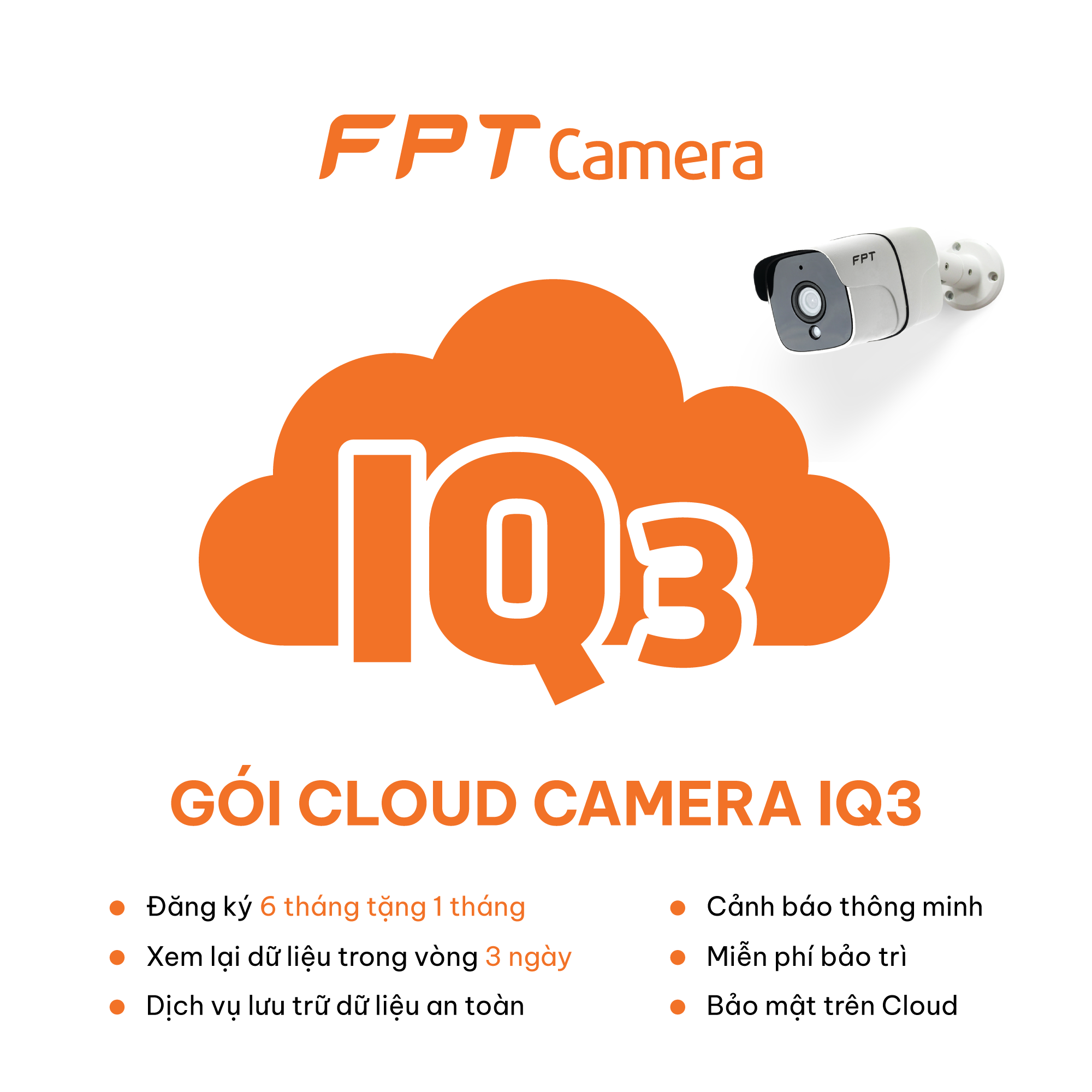 Camera Giám Sát An Ninh FPT IQ 2S (Outdoor Ngoài Trời) Tặng kèm gói lưu trữ Cloud IQ3 7 tháng - Hàng chính hãng