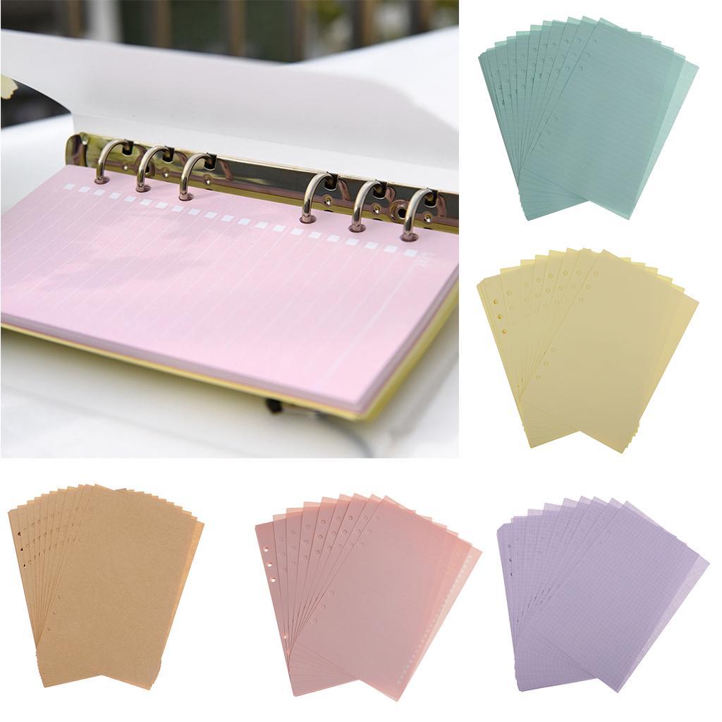 40 Sheets A5/A6 6 Holes Binder Diary Notebook Planner Loose Leaf Filler Inner Refill Paper for Office School Stationery