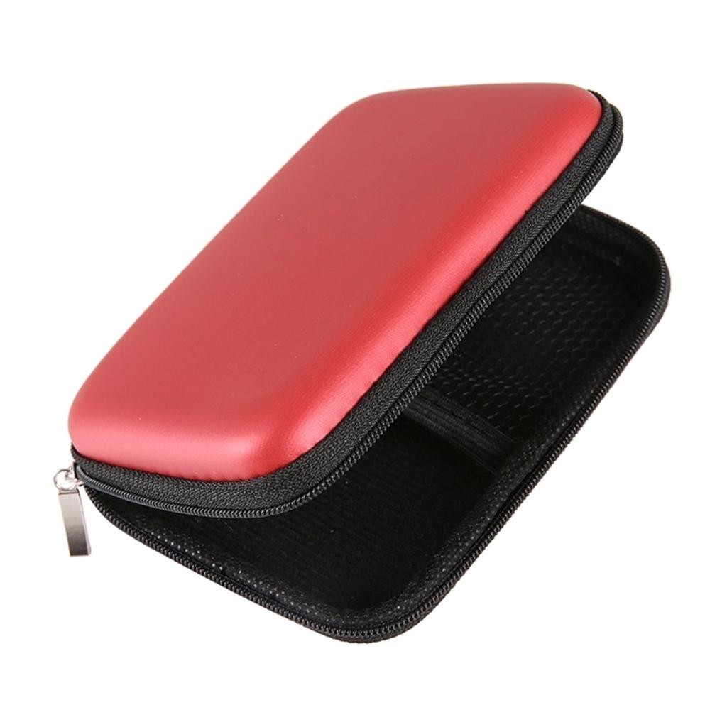 USB External HDD Hard Drive Disk Hard Case Bag Carry Pouch Case Red