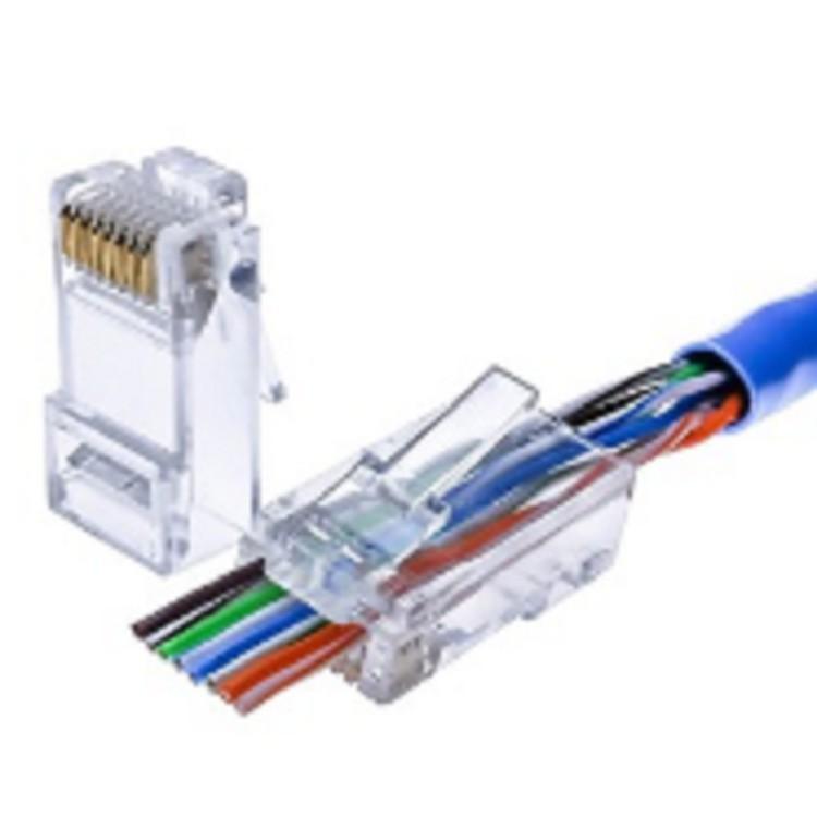 200 Đầu RJ45 Loại Xuyên Thấu Hạt Mạng Xuyên Thấu Chất Lượng Cao