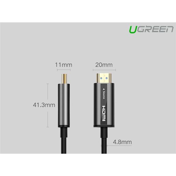 Cáp HDMI 15m 2.0 sợi quang Ugreen 50215 - Hàng chính hãng