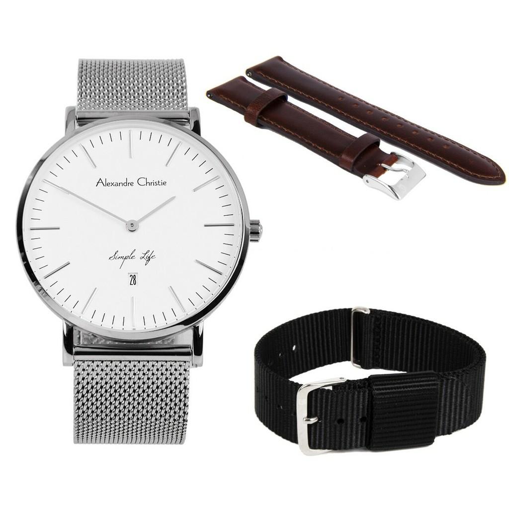 Đồng hồ đeo tay Nam hiệu Alexandre Christie 8566MDBSSSL-SET