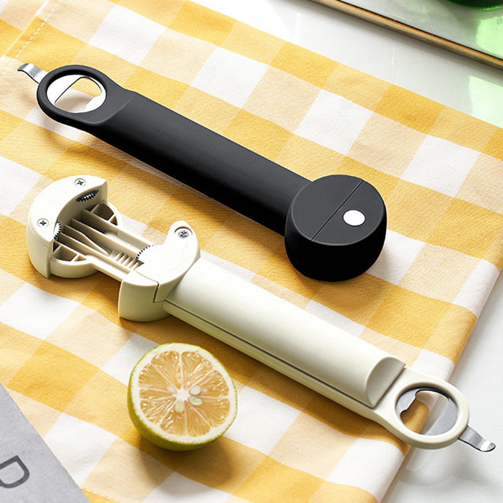 Manual Can Opener Adjustable Effortlessly Anti Slip Jars Openers