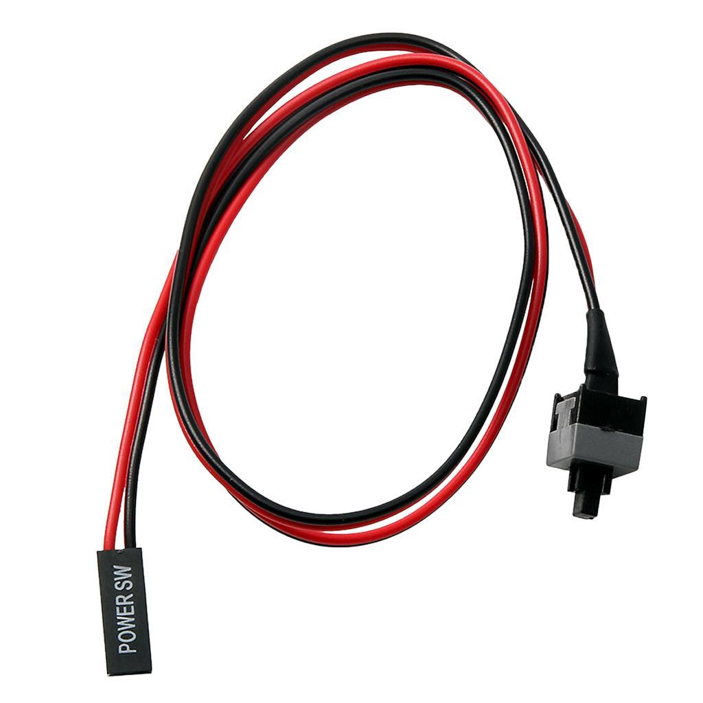 2pcs 2 Pin Desktop Motherboard Power Cable on/off Button ATX Switch Cord