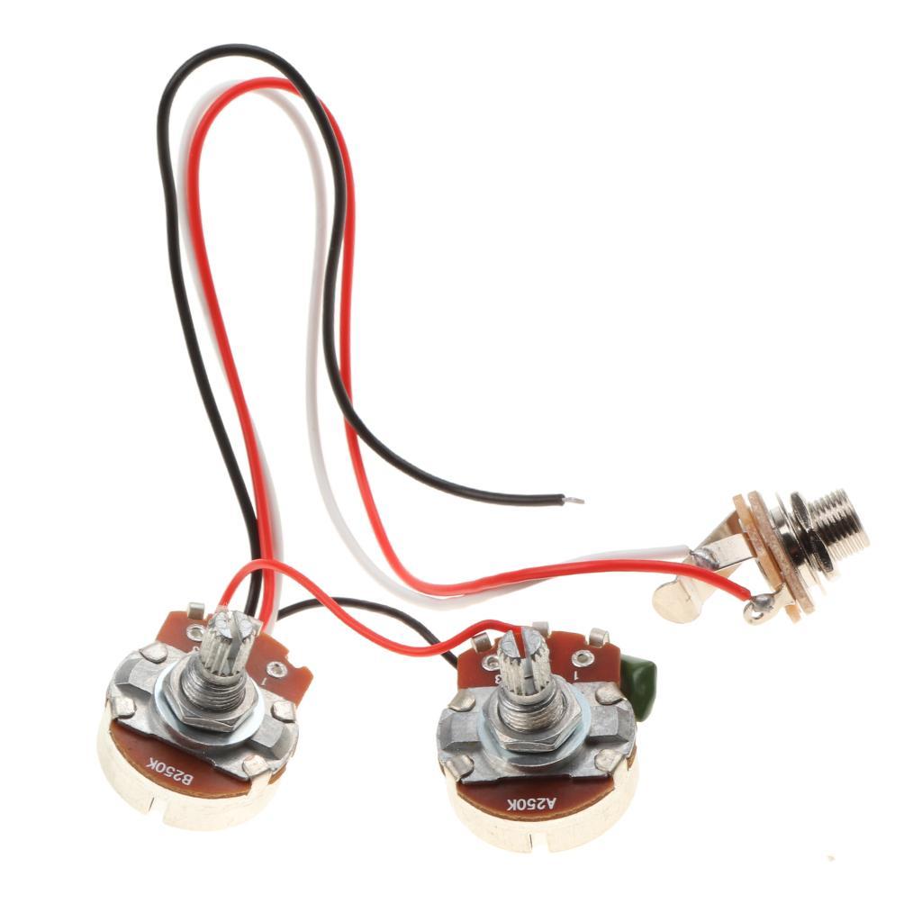 2X Bass Wiring Harness Prewired   Pots 1V1T   Musical Instrument Parts
