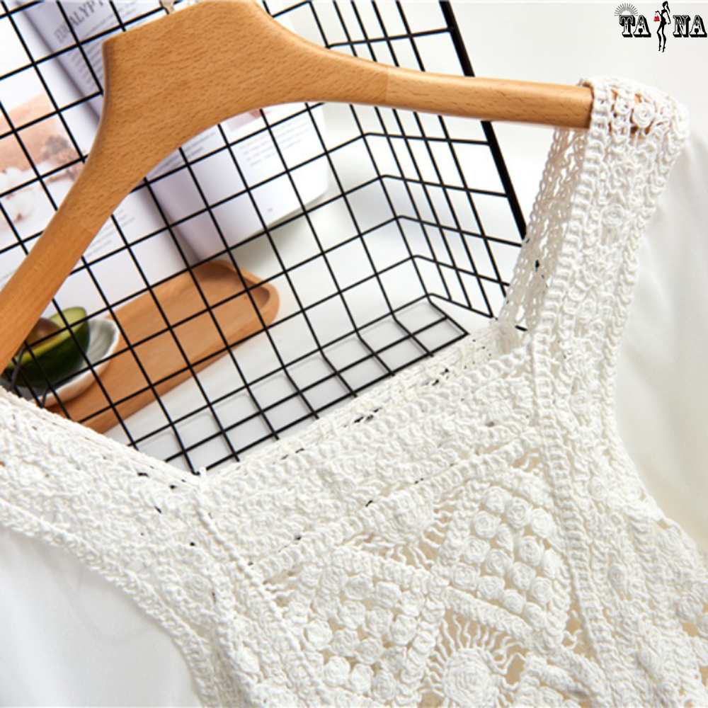 Áo crop top dệt kim tay dài voan mỏng kiểu dáng thời trang trẻ trung