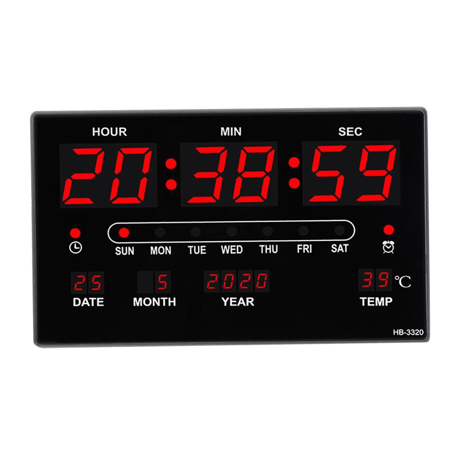 17'' LED Screen Clock 24H Time  US