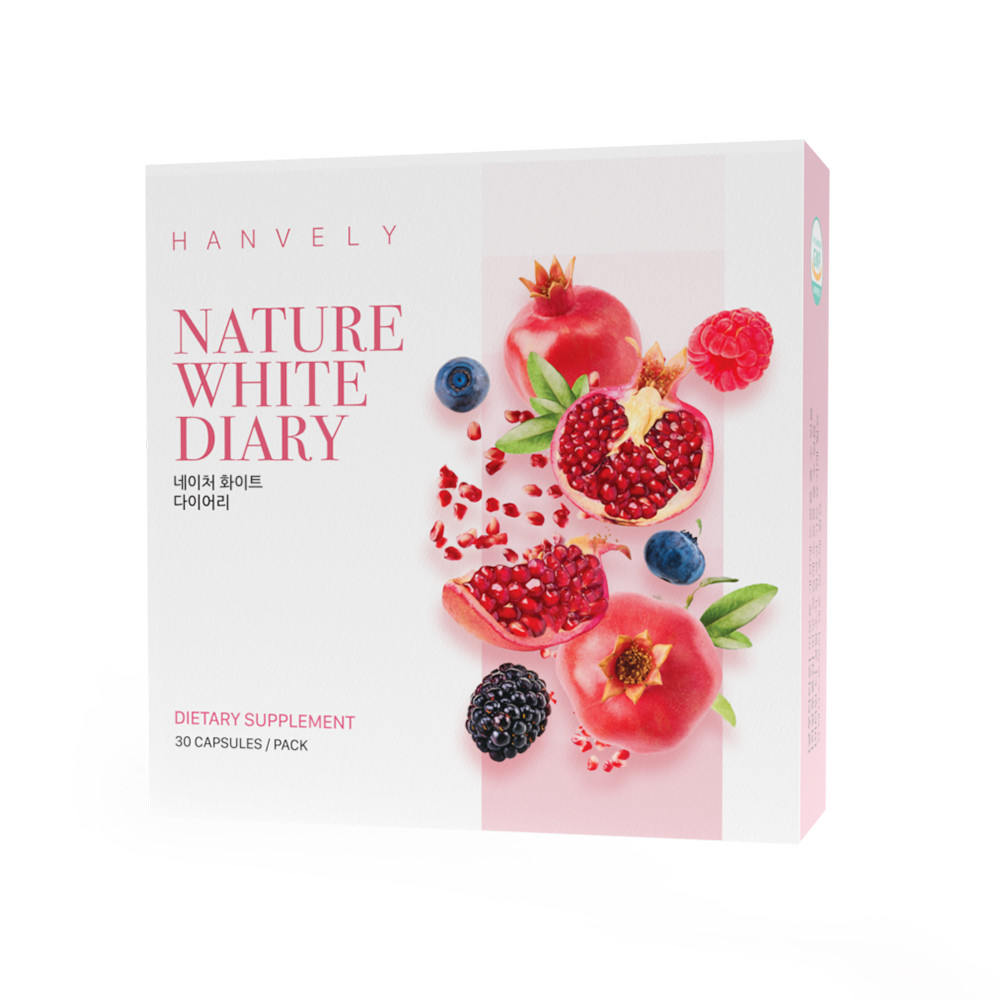 Hộp 30 viên uống trắng da, giảm nám Hanvely Nature White Dairy