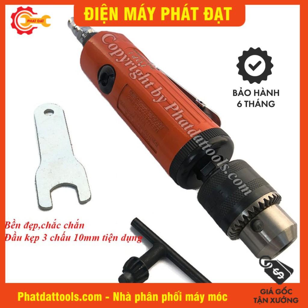 Máy khoan mài thằng dùng khí nén TOP-Made in Taiwan-Đầu kẹp 3 chấu 10mm tiện dụng