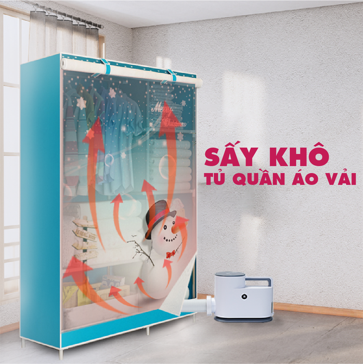 Máy Sấy UV Diệt Khuẩn Quần Áo, Chăn Nệm, Giày Mishio MK308