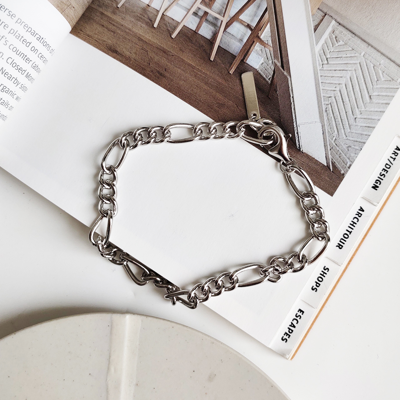 Vòng đeo tay chuỗi xích titan cá tính